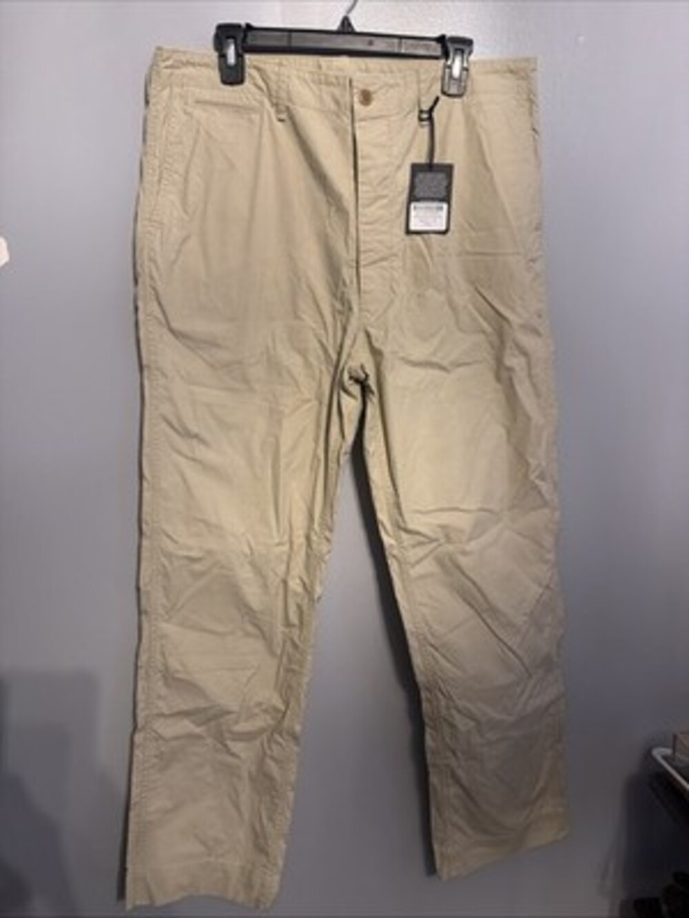 Buck Mason Men’s 34x31 washed khaki parachute poplin pants officer pants 14202